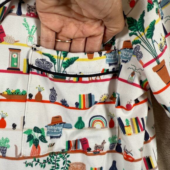 Kate Spade Pajama Set Women’s Medium | Cotton Blend Button Down Sleepwear - Picture 9 of 11